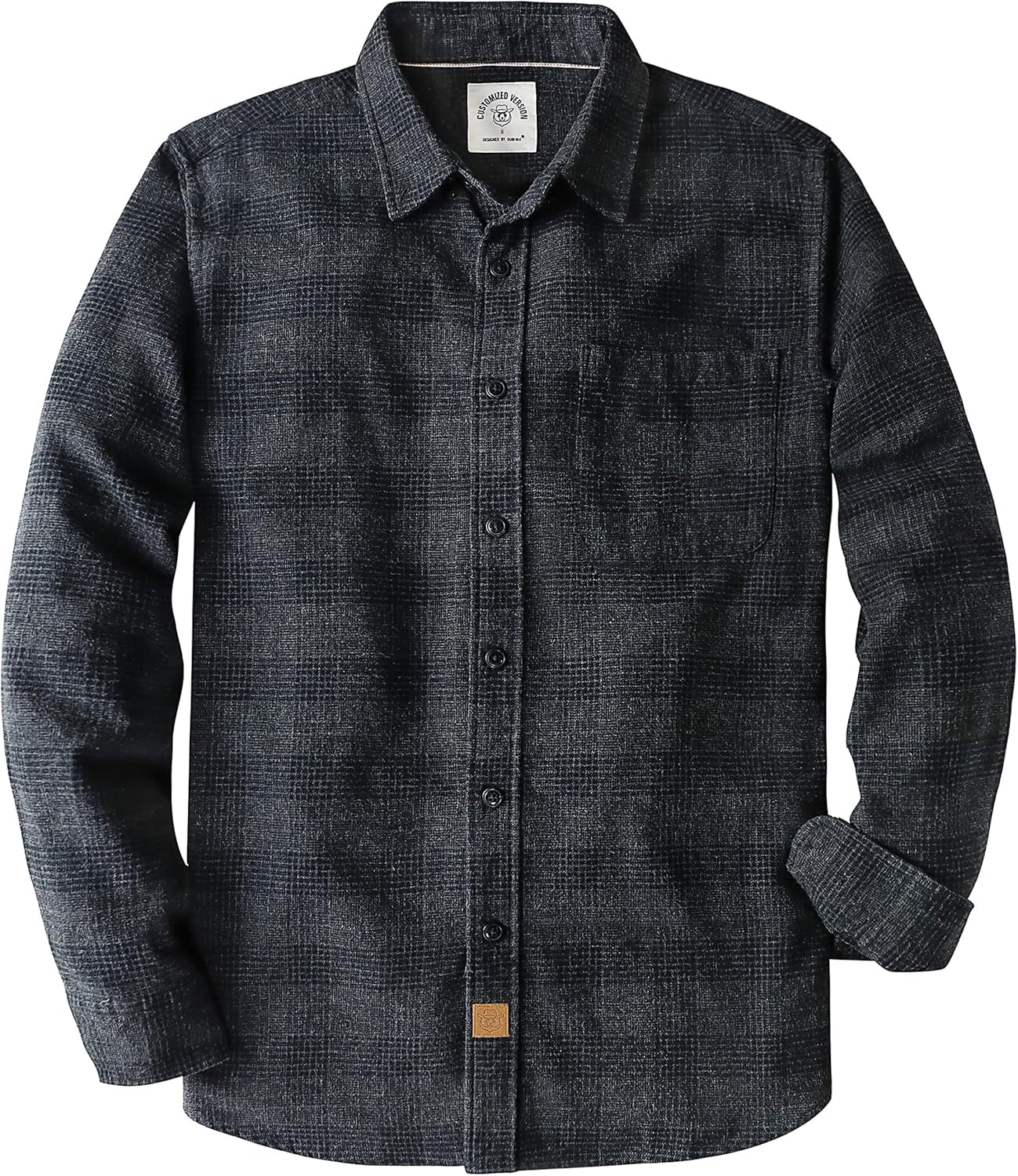 ® 6 Oz Flannel Shirt for Men Plaid Mens Button down Long Sleeve Shirts Cotton Casual