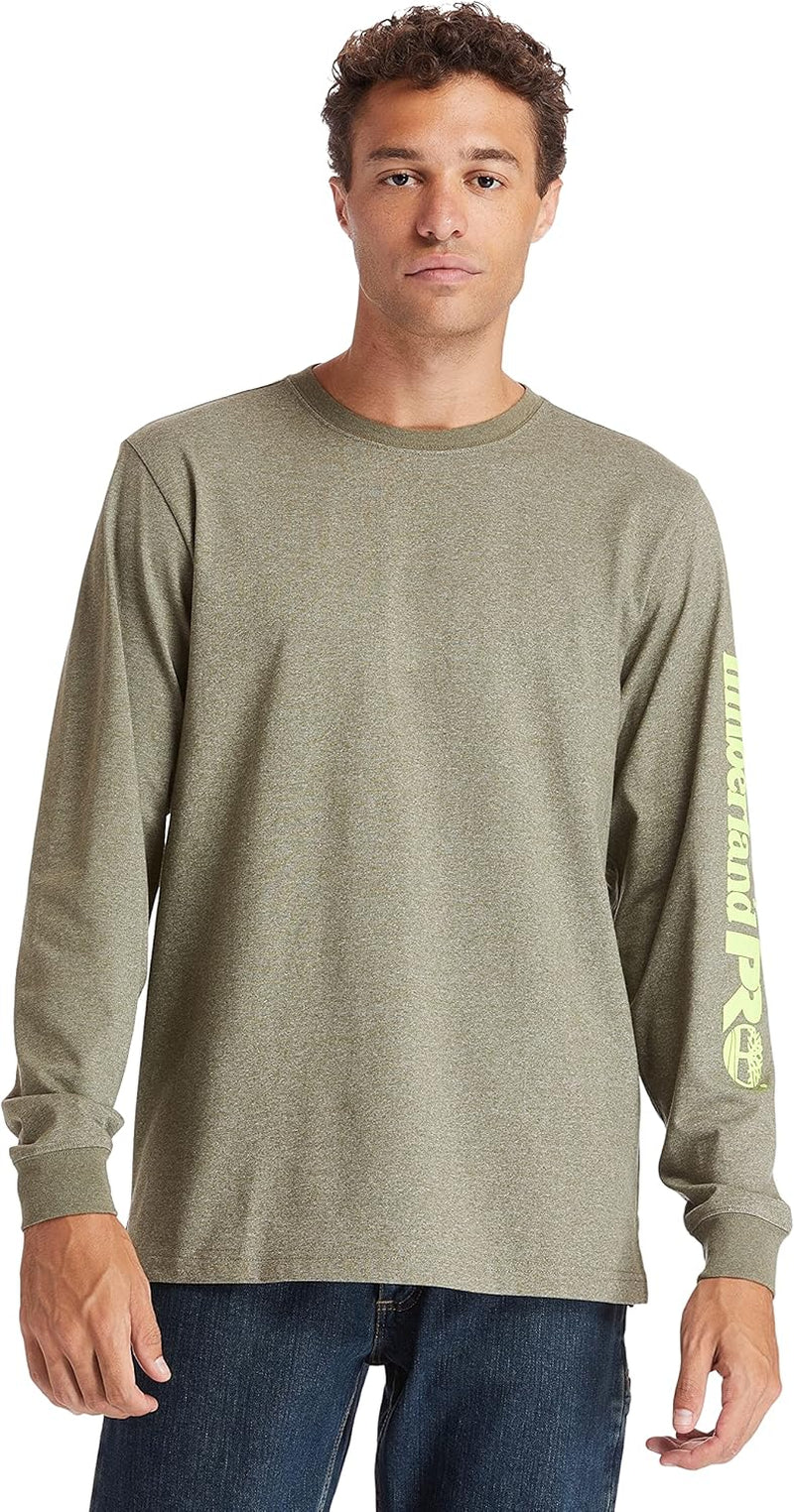 Mens Base Plate Blended Long Sleeve T-Shirt with Logo - Tall
