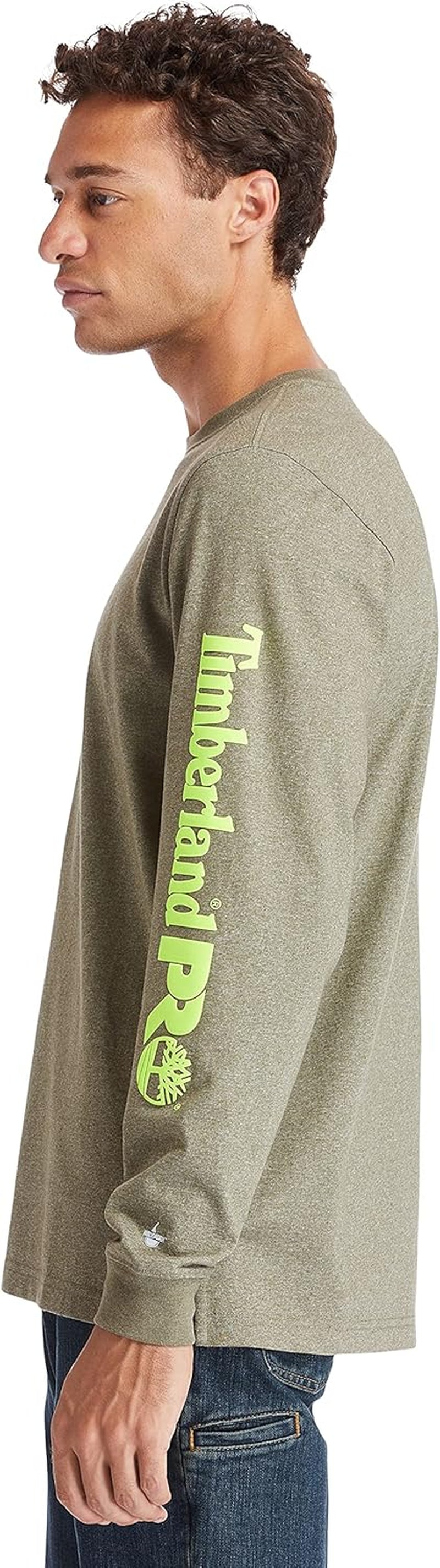 Mens Base Plate Blended Long Sleeve T-Shirt with Logo - Tall